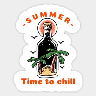 Summer! Time To Chill Sticker